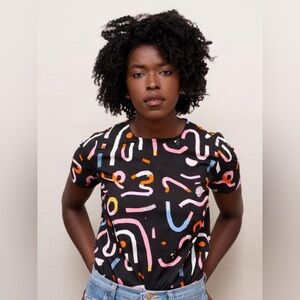 Nooworks Ashley Mary Candy Boxy Top NWT